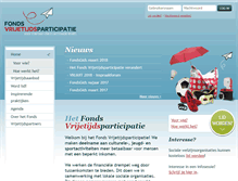 Tablet Screenshot of fondsvrijetijdsparticipatie.be